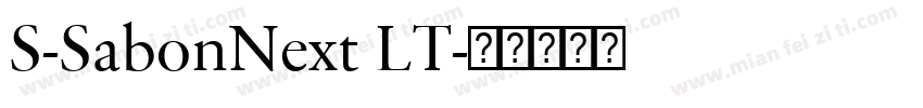 S-SabonNext LT字体转换